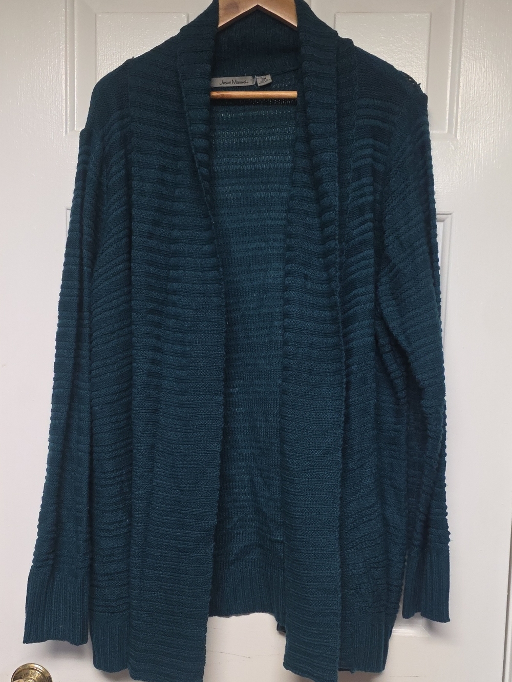 Teal Ribbed Open-Front Cardigan - Picture 1 of 1